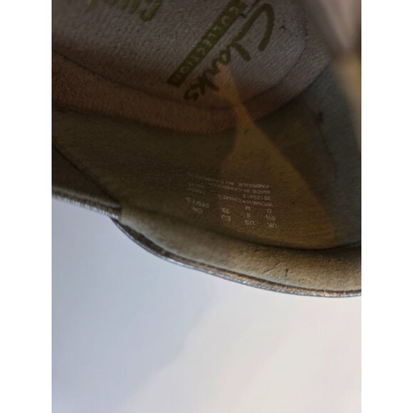 Clarks Collection Womens Gold Metallic Ballet Flats Size 8M - Picture 5 of 7